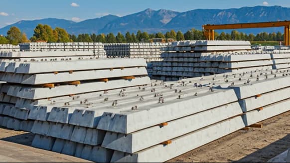 Precast concrete sleepers prepared for high-speed rail construction